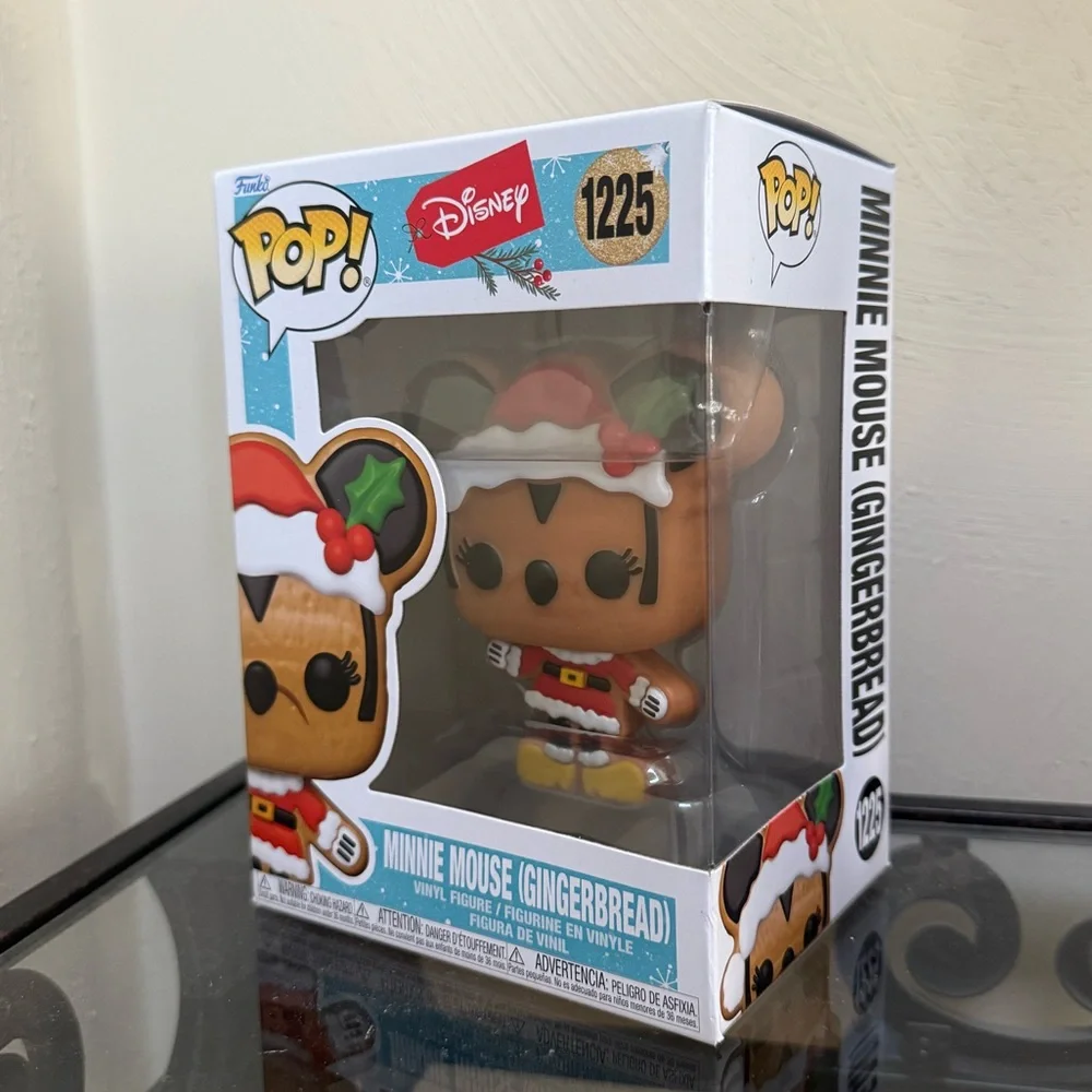 Funko Disney Minnie Mouse Gingerbread Figure with Red and White Accents